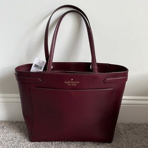 kate spade: 15” laptop tote, cherrywood/maroon